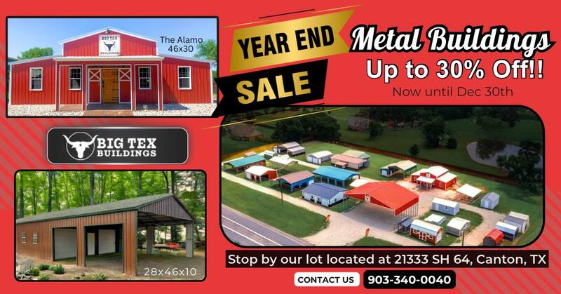 image for the metal building year end sale