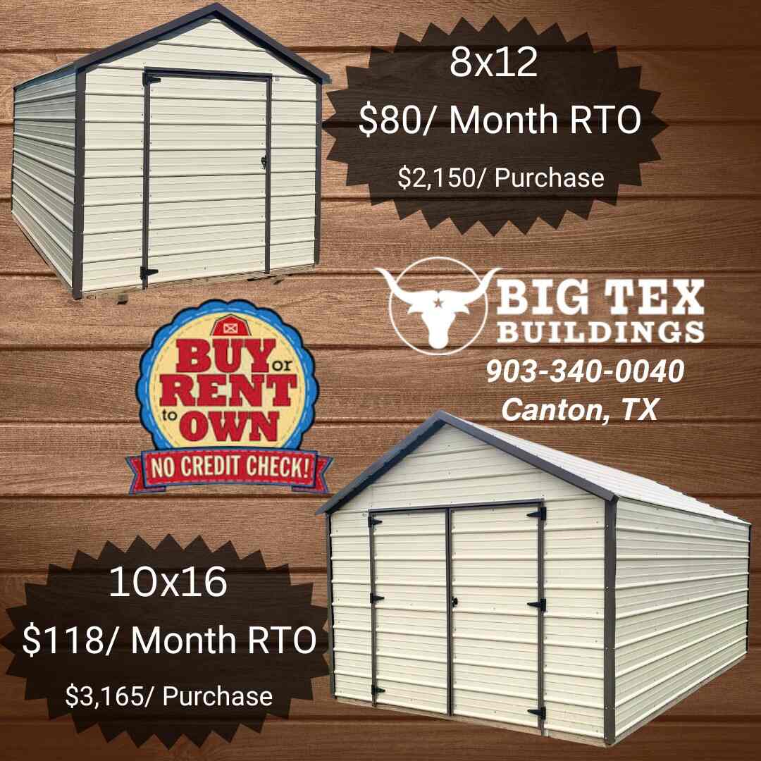 rent to own storage shed offers