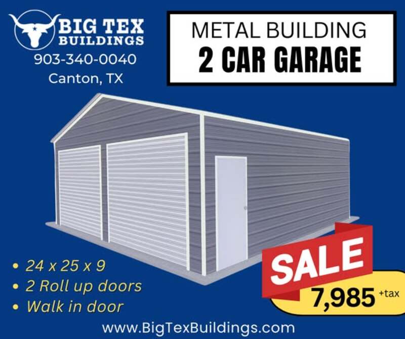 2-car metal garage deal