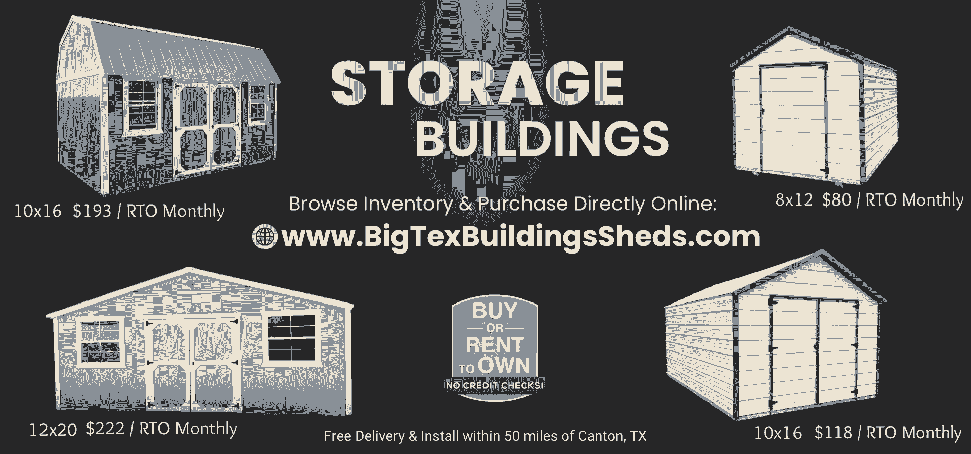 storage buildings with rent to own options